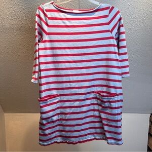 THE NINES BY HATCH Gray & Orange Stripe Maternity/Pregnancy Tunic. Size Small.